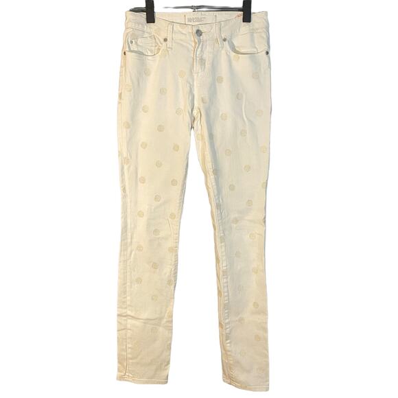 Marc by Marc Jacob Bright White Dot Lou Skinny Ankle Denim Jeans Women Sz 27 - Picture 1 of 14